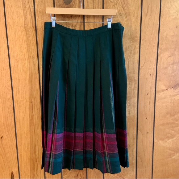 Pendleton Vintage Top Stitch Knife Pleated Skirt